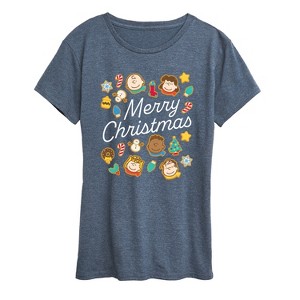 Women's - Peanuts - Merry Christmas Cookies Short Sleeve Graphic T-Shirt - 1 of 4