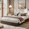Wood Platform Bed with Sturdy Wooden Slats, Floor-Standing Bed Frame,Minimalist Design Bed Frame, No Box Spring Needed, Easy Assembly - 2 of 4