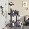 Yaheetech 70"H Large Cat Tower with Condo & Scratching Posts - 2 of 4