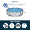 Bestway Steel Pro MAX Round Above Ground Swimming Pool Set with Metal Frame Filter Pump, Ladder, and Cover - 3 of 4