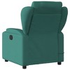 vidaXL Dark Green Fabric Massage Recliner - Manual Armchair with Vibration, Convenient Cup Holders, Side Pocket, Comfortable Padded Seating - 4 of 4
