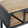 Farmhouse Wood Console Table Black - Olivia & May - 4 of 4