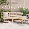 vidaXL Garden Sofa Natural Pine Solid Pine Wood Medium Modular - 3 of 4