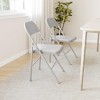 2 Pack All-Steel Folding Chairs with Backrest, Heavy Duty Metal Foldable Dining Chair Set of 4 Hold Up to 350 LBS - 4 of 4