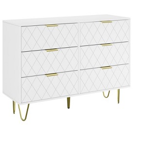 NicBex Modern Gold Handles Storage Dresser for Bedroom with 6 Drawers - 1 of 4