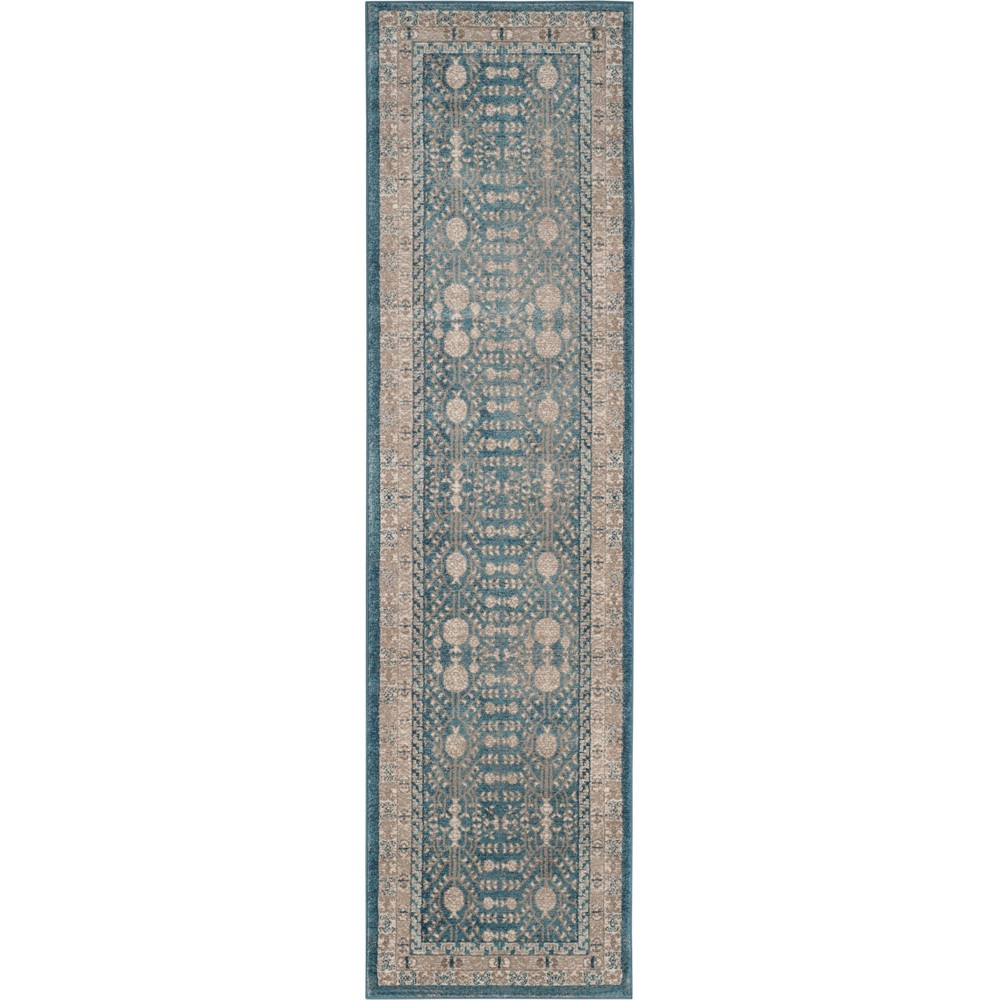 2'2inx10' Runner Shapes Loomed Blue/Beige - Safavieh