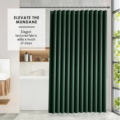 LunaLulinlk Waffle Weave Heavy Duty Fabric Shower Curtain