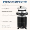 Commercial-Grade Stockpot with Rotating Lid, Removable Inner Pot, and Heat-Resistant Handle; Suitable for Restaurants, Buffets, Parties - 2 of 4
