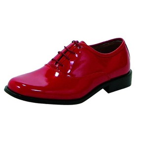 Fun Costumes Men's 20's Inspired Vinyl Tuxedo Adult Red Costume Shoes - 1 of 1