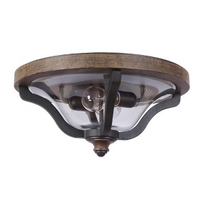 Craftmade Lighting Ashwood 2 - Light Flush Mount in  Textured Black/Whiskey Barrel - 1 of 1