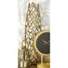 Olivia & May 31" x 9" Eclectic Woven Net-Inspired Aluminum Vase Gold - Indoor Contemporary Amphora Design - 2 of 4
