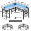 Aheaplus L Shape Computer Desk Reversible Gaming Desk with Charge Station and LED Light - 4 of 4