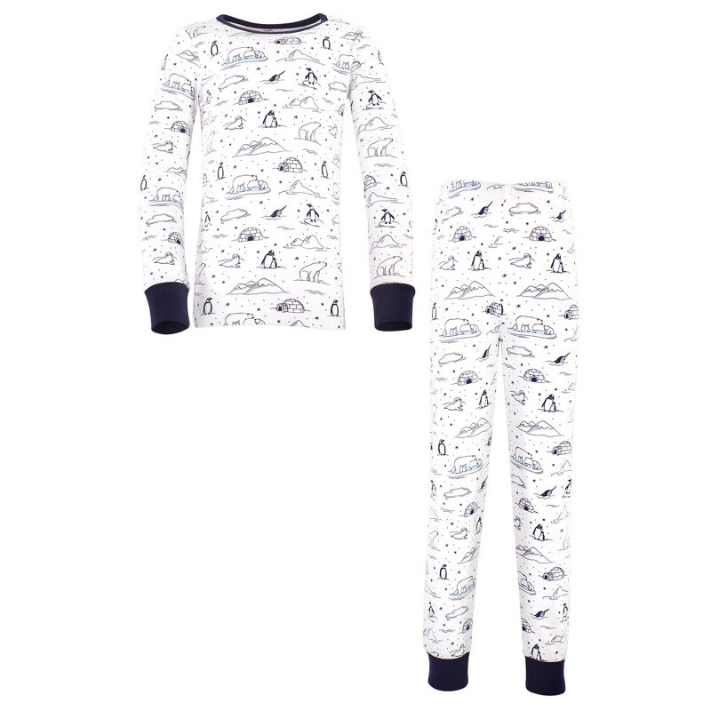 Touched by Nature Baby, Toddler and Kids Unisex Organic Cotton Tight-Fit Pajama Set, Arctic, 1 of 5