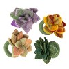 Slickblue Fun Hand-Felted Succulent Napkin Rings - 4-Pack, 3" Tall, Unique Craft - 3 of 3