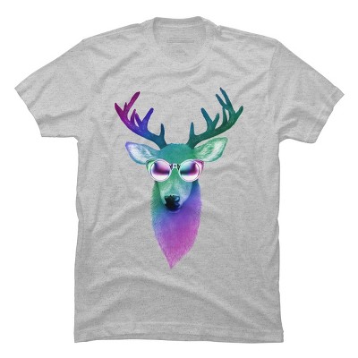 Men's Design By Humans Disco Stag By iamkeelin T-Shirt