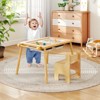 Costway Sensory Table & Chair Set for Kids 2-8 with Foldable Bins for Sand/Water & Paper White/Beige - 4 of 4
