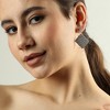SOHI Women's Silver Bling Drop Earrings - 3 of 3