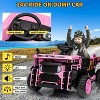 24V 2-Seat Kids R/C Dumper, Ride-on Electric Construction Vehicle with Shovel, Bluetooth, LED Lights and Shock Absorber - 3 of 4