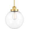 Progress Lighting Penn 1-Light Pendant, Steel, Polished Nickel, Clear Glass Sphere Shade, Canopy Included, Dry Rated - 2 of 4