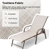 Crestlive Products Set of 2 Outdoor Lounger Aluminum Frame Chaise Lounge Chairs with Arms & 5 Adjustable Recline Positions - 4 of 4