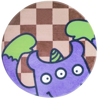 LunaLulink Cartoon Three-eyed Monster Rounded Cat and Dog Mat
