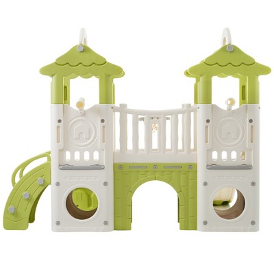 8-1 Toddler Climber and Slide Set Kids Slide for Toddlers Age 1+, Kids Playground Climber Freestanding Slide Playset Play Combination Indoor& Outdoor