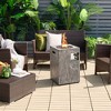 Costway 16'' Square Outdoor Propane Fire Pit w/Lava Rocks Waterproof Cover 30,000 BTU - 2 of 4