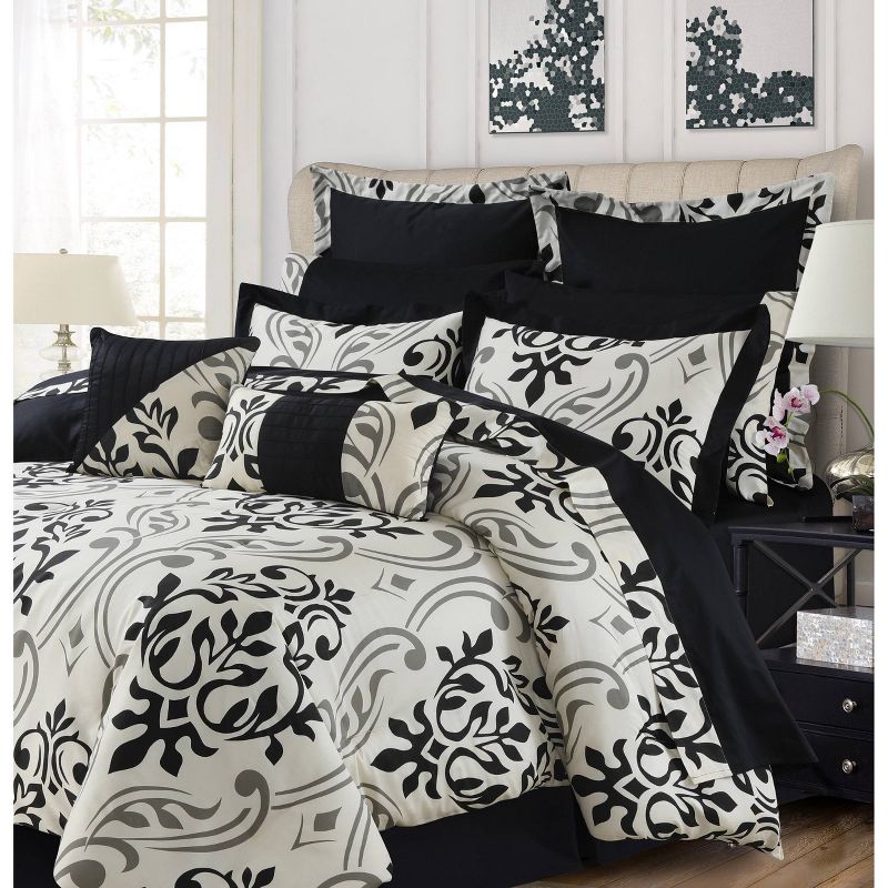 Prague 300tc Cotton Sateen Bed in a Bag with Deep Pocket Sheet Set 12pc - Tribeca Living&#174;, 3 of 5