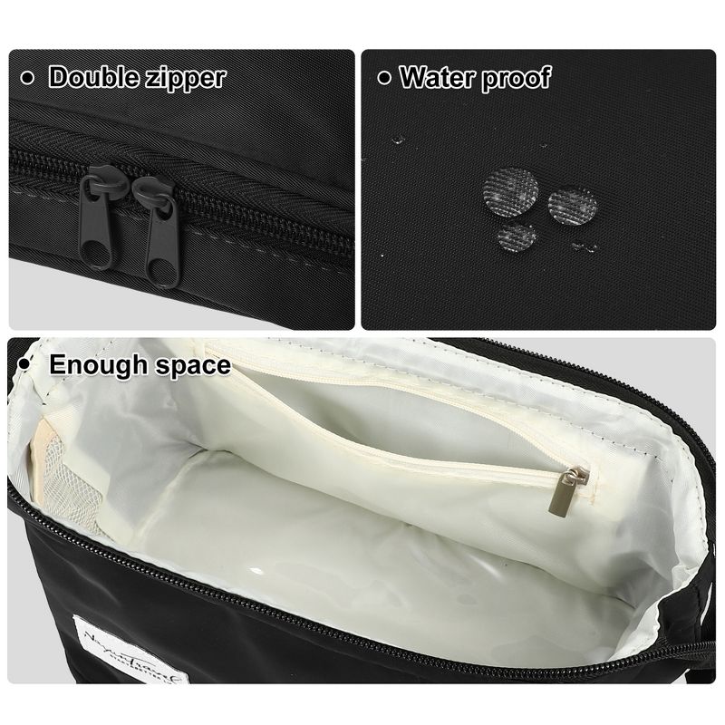 Unique Bargains Cosmetic Travel Bag Makeup Bag Waterproof Organizer Case Toiletry Bag for Women Nylon, 3 of 7