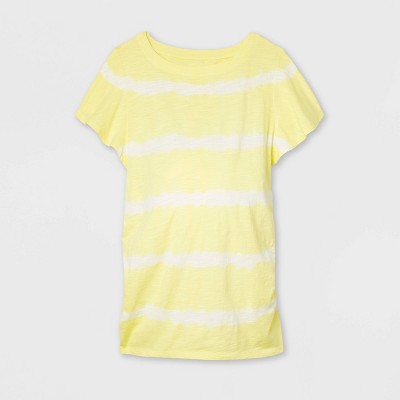 Maternity Tie-dye Flutter Short Sleeve Knit Top - Isabel Maternity