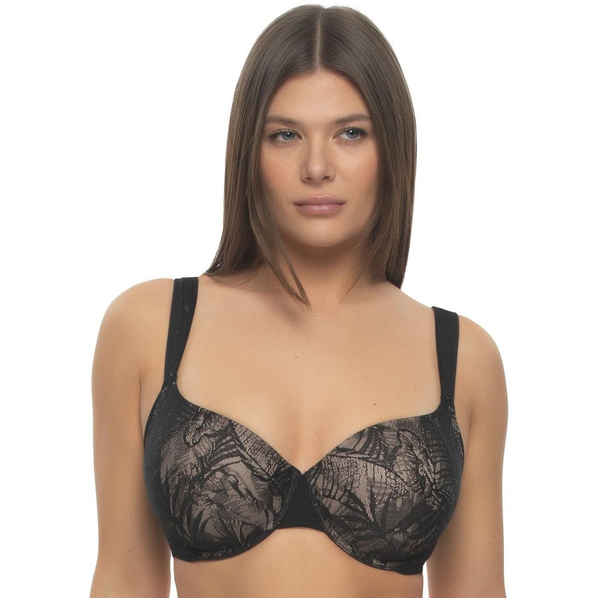 Women's Jessamine Side Smoothing T-Shirt Bra - Full Coverage, Comfortable, Elegant Lace, Back Smoothing - Felina