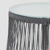 Southport Steel and Rope Side Table: Weather-Resistant, Tempered Glass Top - Christopher Knight Home - 2 of 4