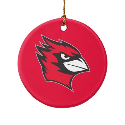 Wesleyan University Primary Logo Porcelain Holiday Christmas Tree Ornament