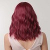 Jessie's Wig 16 Inch Short Looks Ocean Wave Wig Synthetic Wig Burgundy Color 1Pc/Pack - 4 of 4