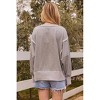 Women's French Terry Solid Lettering Sweatshirt - Oddi - 4 of 4
