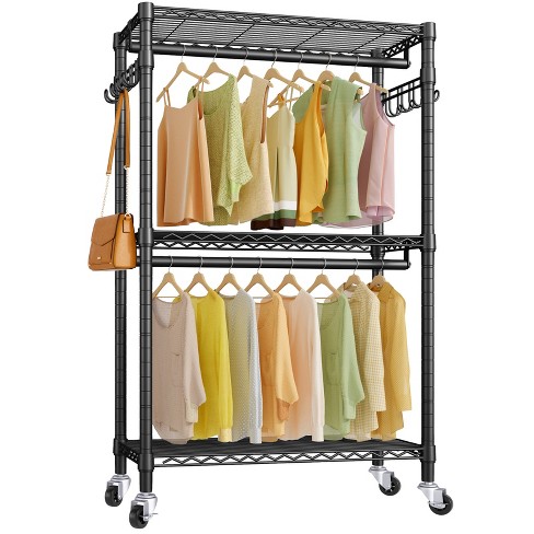 Vipek V12 Medium Heavy Duty Rolling Garment Rack 3 Tiers Clothes Rack ...