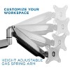 Mount-It! Triple Monitor Desk Mount with USB & Audio Ports, Silver - 3 of 4