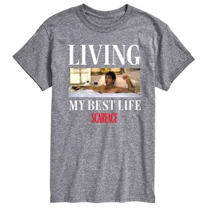 Men's - Scarface - Living My Best Life Short Sleeve Graphic T-Shirt - 1 of 4