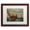 Trademark Fine Art -Winslow Homer 'Breezing Up (A Fair Wind)' Matted Framed Art - 2 of 4
