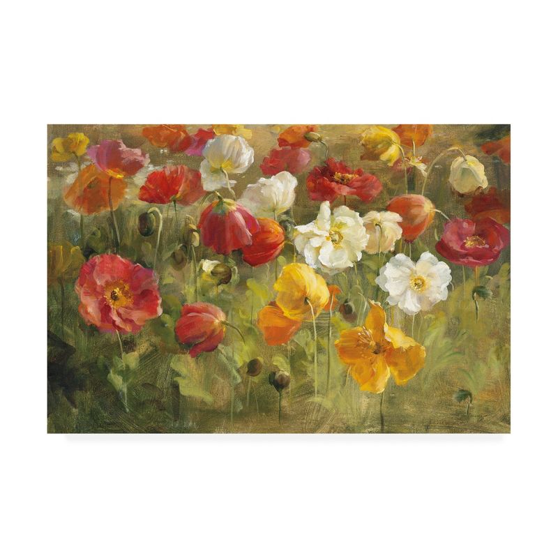 Trademark Fine Art -Danhui Nai 'Poppy Field Painting' Canvas Art, 2 of 5