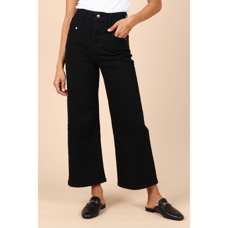 Petal and Pup Womens Georgette High Waisted Straight Leg Pants, 5 of 8