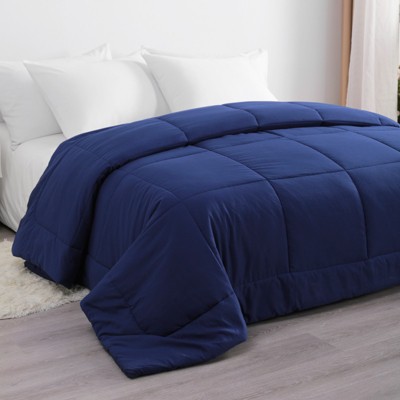 Aeelleea Queen Down Alternative Comforter Duvet Insert, All Season Reversible Quilted Bedding with Corner Tabs, Breathable, Ultra-Soft,Navy Blue — фото 3