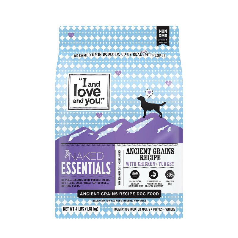I and Love and You Naked Essentials Ancient Grains with Chicken &#38; Turkey Holistic Dry Dog Food - 4lbs, 1 of 14