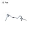 Unique Bargains Carbon Steel Cabin Eye Latch Gate Door Swivel Hook with Mounting Screws 15 Pcs - 4 of 4