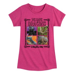 Girls' - How to Train Your Dragon - We Have Dragons Fitted Short Sleeve Graphic T-Shirt - 1 of 3