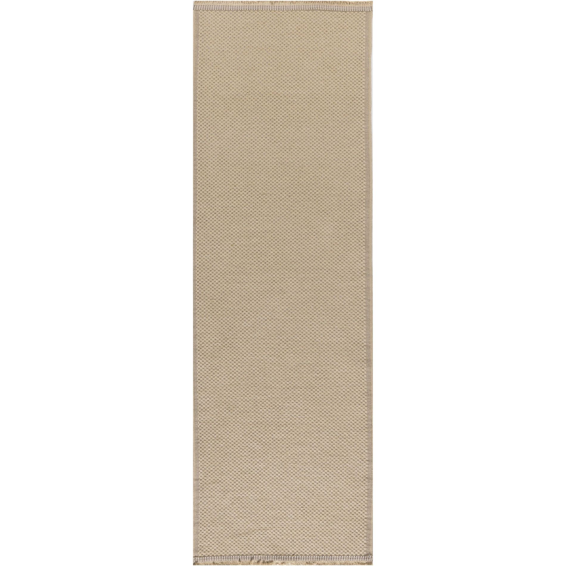 Nourison Washable Jute 2' x 6' Natural Modern Indoor Non-Slip Flatweave Rug
