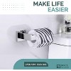 Mixxidea Double Towel Hook Bundle with Toilet Paper Holder, Towel Holder (Polished Chrome) - 3 of 4