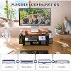 Simple Trending 2 Tier Monitor Stand Riser, Wood Computer Desk Organizer with Drawer and Pen Holder for Laptop Office, iMac, Brown - 2 of 4