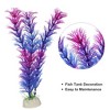 Unique Bargains Plastic Artificial Water Plants Aquarium Decorations Purple 6.97" Heigh 1 Pc - 3 of 4