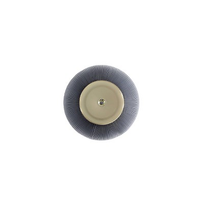 Anderson Round Grey Leatherette End Tables with Gold Base, Set of 2